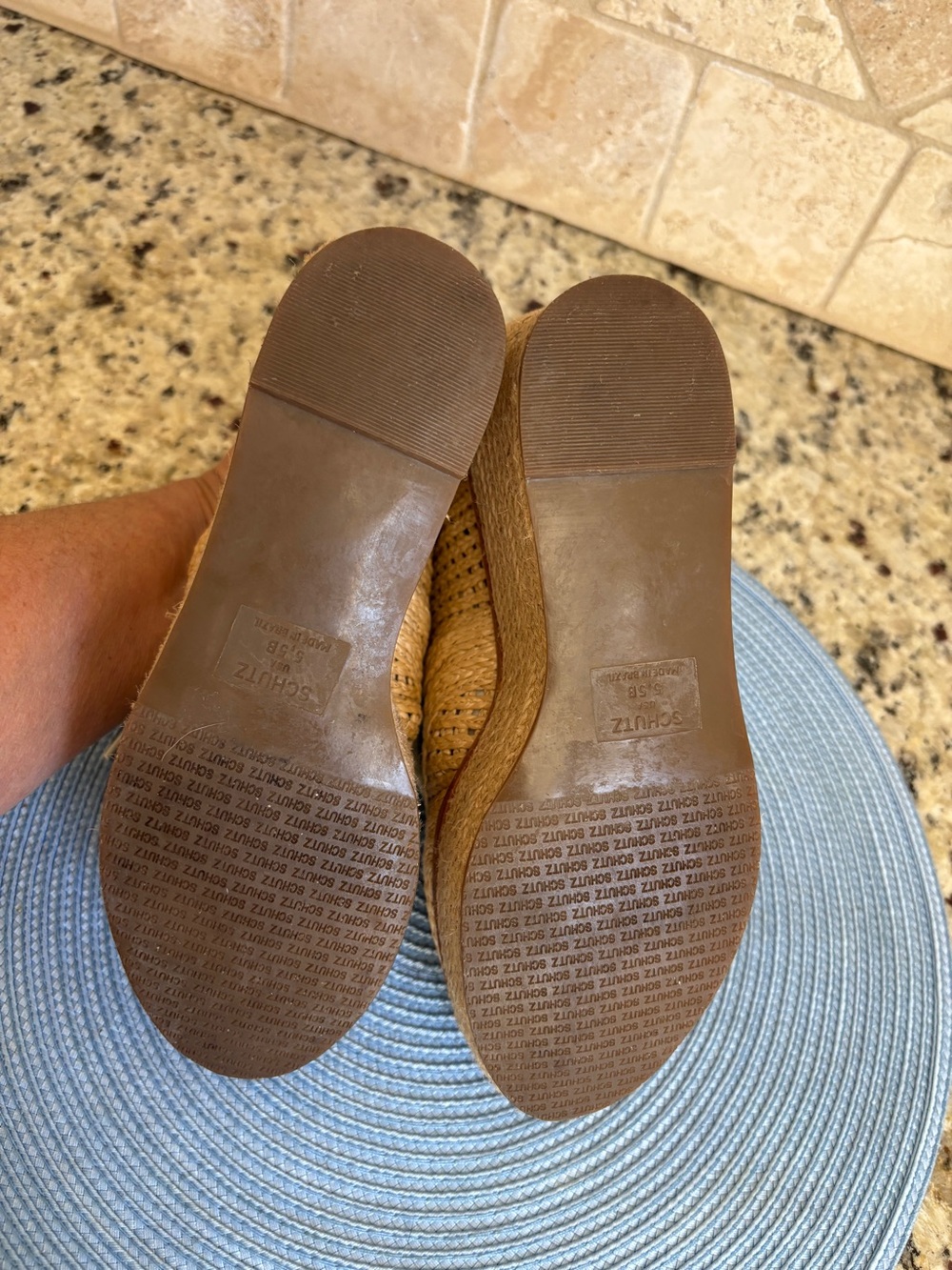 SCHUTZ JULES NATURAL JUTE PLATFORM OXFORD SHOES - Picture 11 of 15